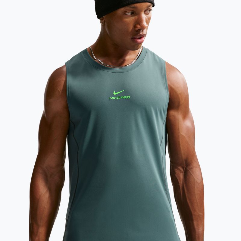 Футболка для тренувань чоловіча Nike Pro Training Dri-Fit mineral slate/green strike 4