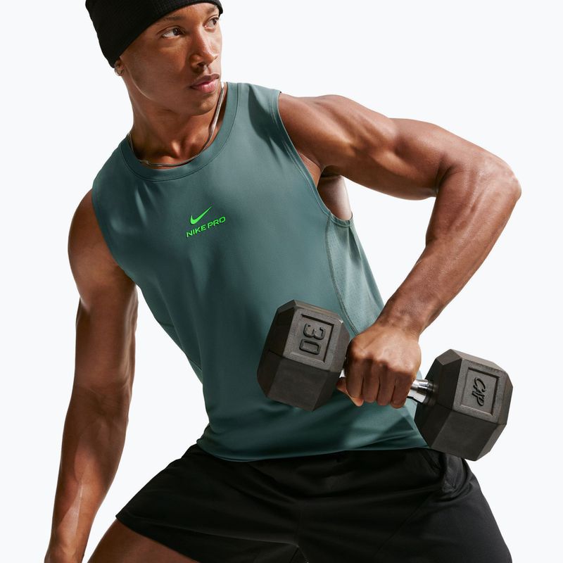 Футболка для тренувань чоловіча Nike Pro Training Dri-Fit mineral slate/green strike 6