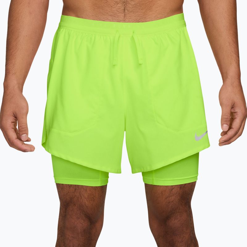 Шорти для бігу чоловічі Nike Stride Dri-Fit Hybrid 5" volt ice
