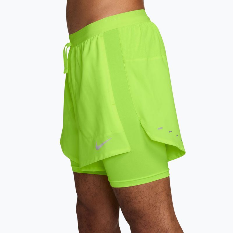 Шорти для бігу чоловічі Nike Stride Dri-Fit Hybrid 5" volt ice 3
