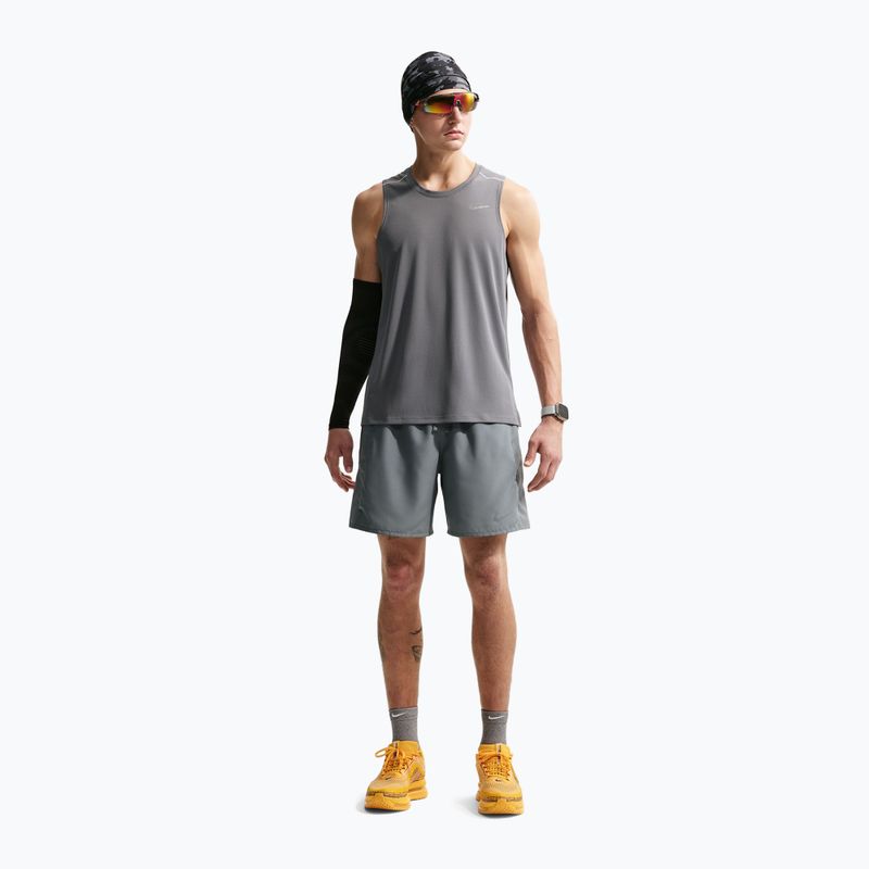 Шорти для бігу чоловічі Nike Miler Dri-Fit Brief Lined7" smoke grey/smoke grey 2