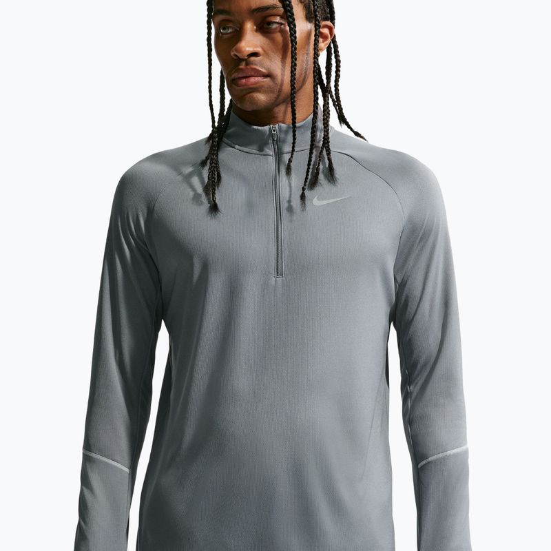 Кофта для бігу чоловіча Nike Miler Dri-Fit UV 1/2 Zip smoke grey 5