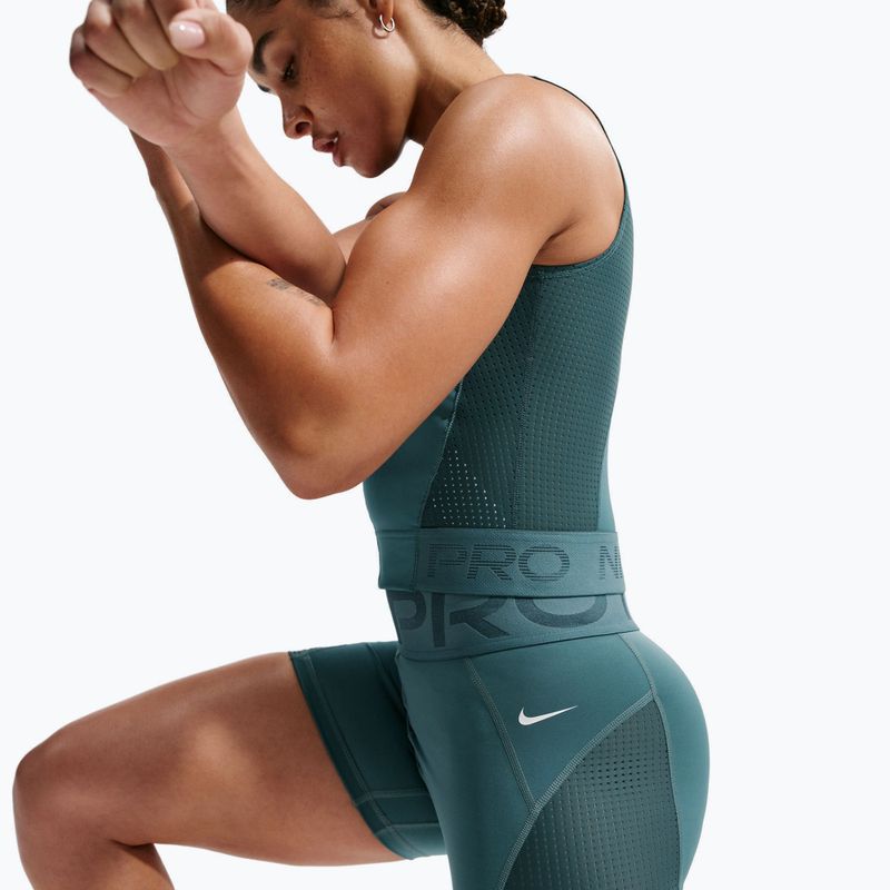 Шорти жіночі Nike Pro Sculpt High Waisted 5" Biker mineral slate/faded spruce/white 6