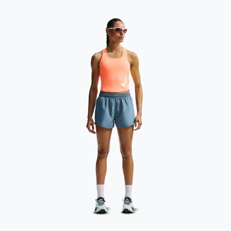 Футболка для бігу жіноча Nike Swoosh Run Dri-Fit orange pulse/photon dust/white 2