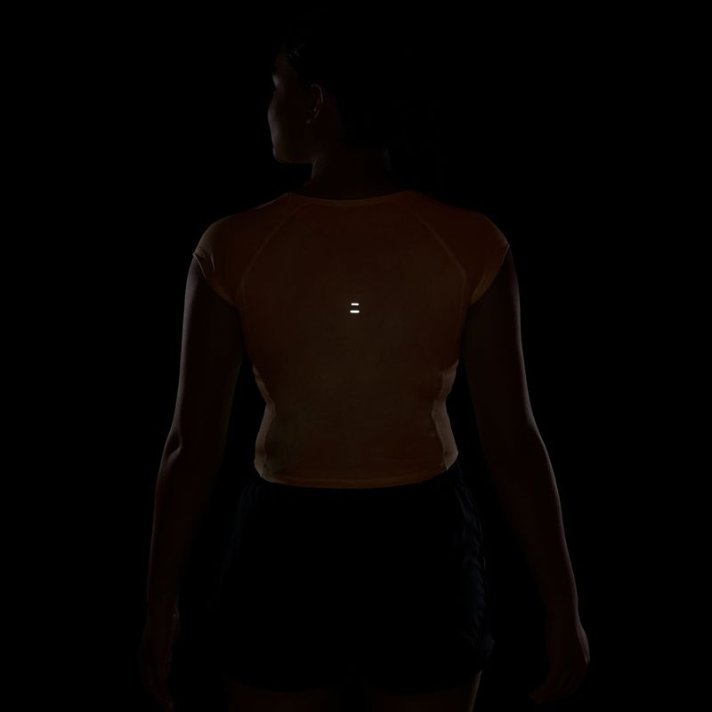 Футболка для бігу жіноча Nike Swoosh Run Dri-Fit orange pulse/photon dust/white 6