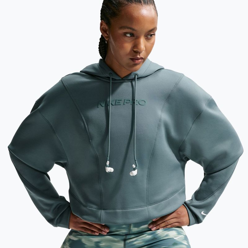 Кофта тренувальна жіноча Nike Pro Therma-Fit Hoodie mineral slate/white 4