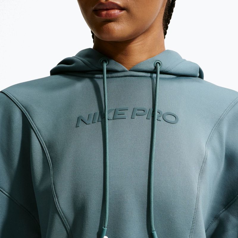 Кофта тренувальна жіноча Nike Pro Therma-Fit Hoodie mineral slate/white 5