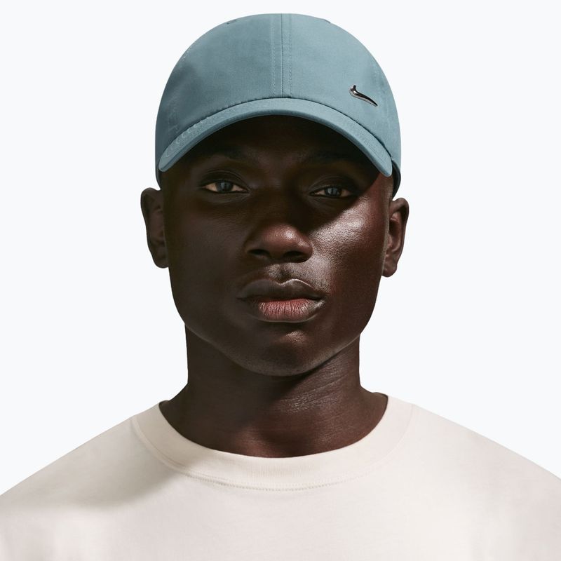 Кепка Nike Dri-Fit Club Unstructured Metal Swoosh mineral Mineral slate/metallic silver 3