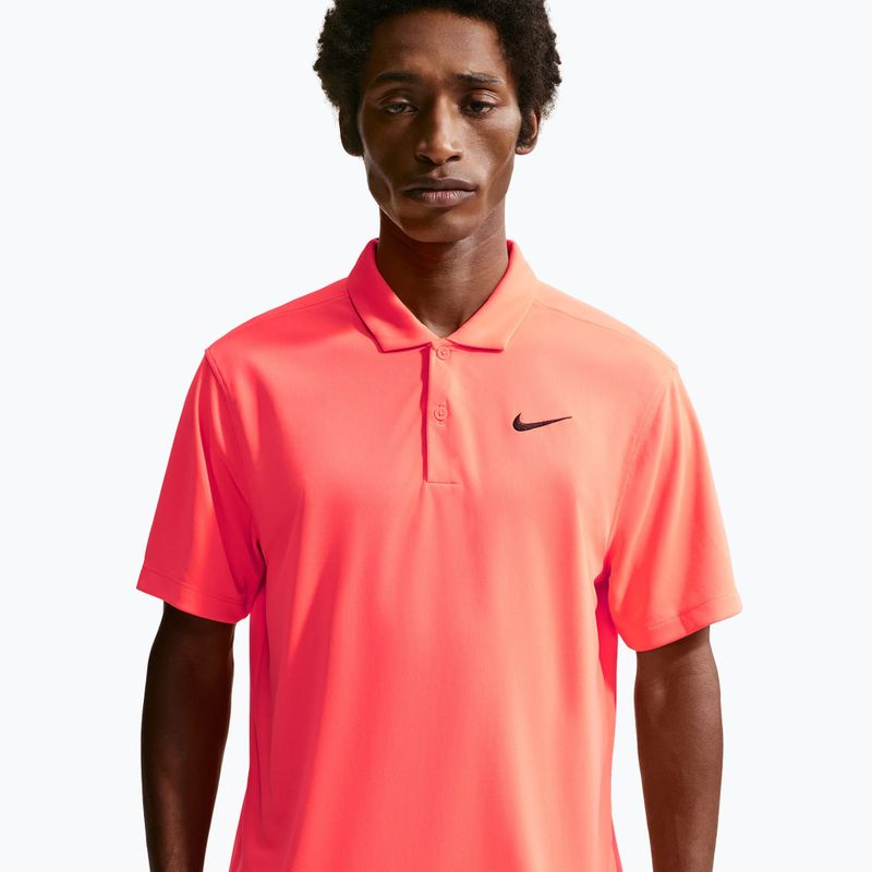 Футболка тенісна чоловіча Nike Court Dri-Fit Polo Solid hot lava/black 4