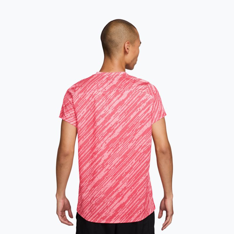 Футболка тенісна чоловіча Nike Court Dri-Fit Victory Print pink foam/black 2