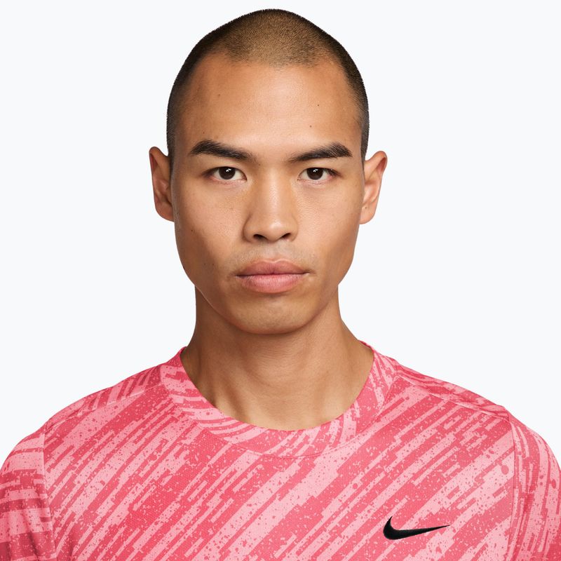 Футболка тенісна чоловіча Nike Court Dri-Fit Victory Print pink foam/black 3