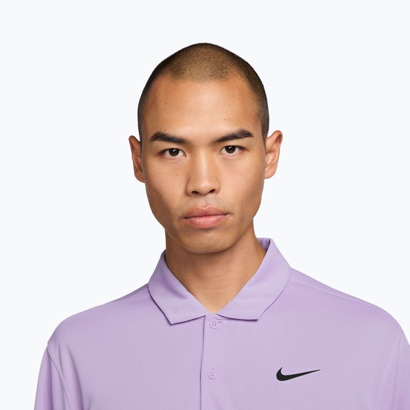 Футболка тенісна чоловіча Nike Court Dri-Fit Polo Solid violet mist/black 3