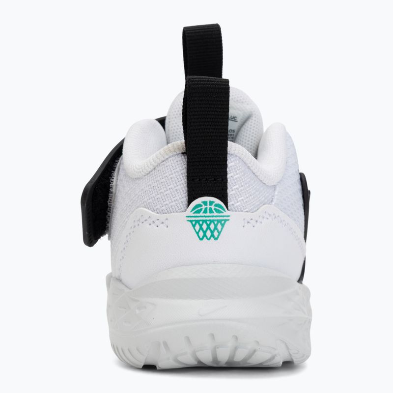 Взуття дитяче Nike Team Hustle D 12 white/black/clear emerald/topaz gold 6
