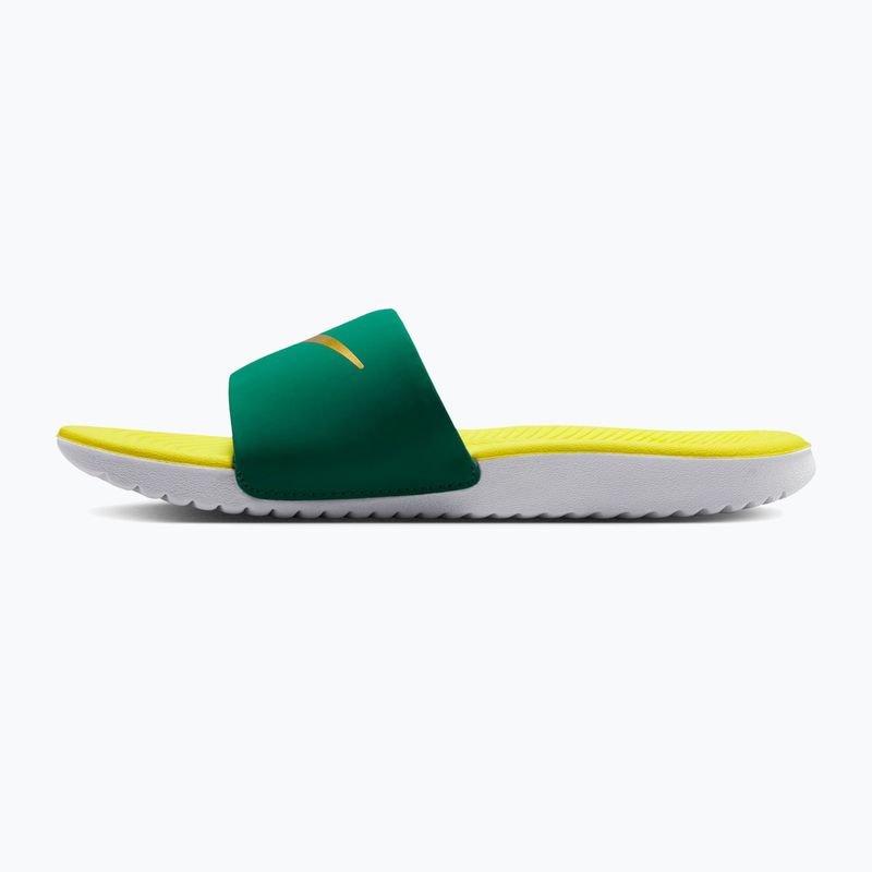 Шльопанці Nike Coffee malachite/sonic yellow/metallic gold 9