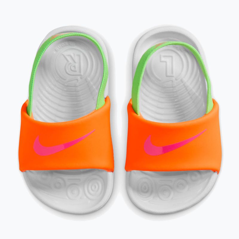Дитячі шльопанці Nike Kawa total orange/green strike 5