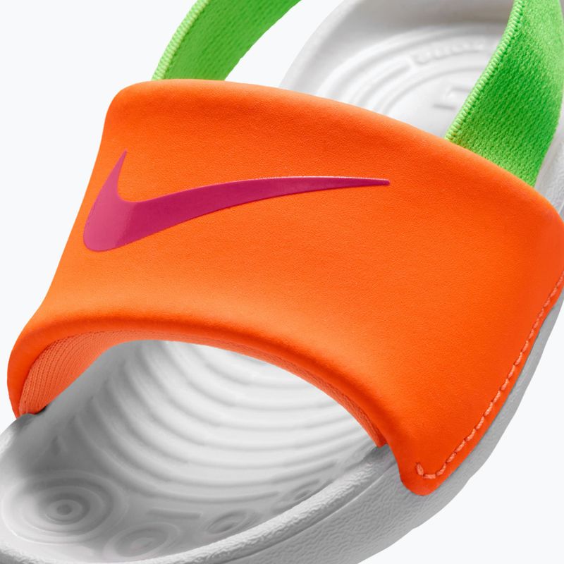 Дитячі шльопанці Nike Kawa total orange/green strike 7
