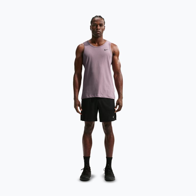Футболка для тренувань чоловіча Nike Dri-Fit TT light violet ore/black 2