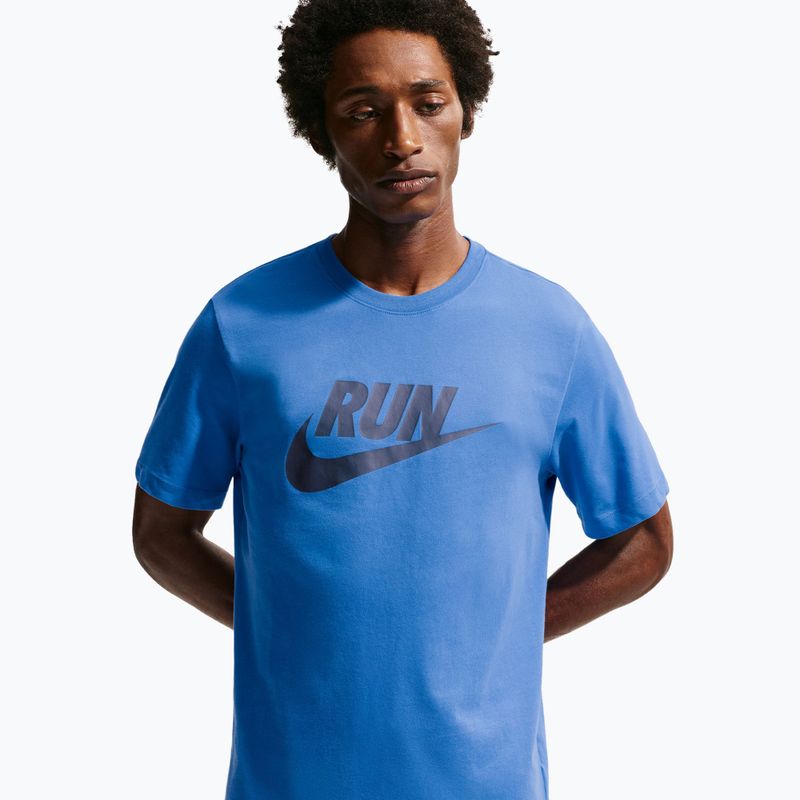 Футболка для бігу чоловіча Nike Dri-Fit Running blue crystal/thunder blue 4
