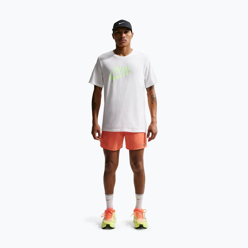 Футболка для бігу чоловіча Nike Dri-Fit Running white/barely volt 2