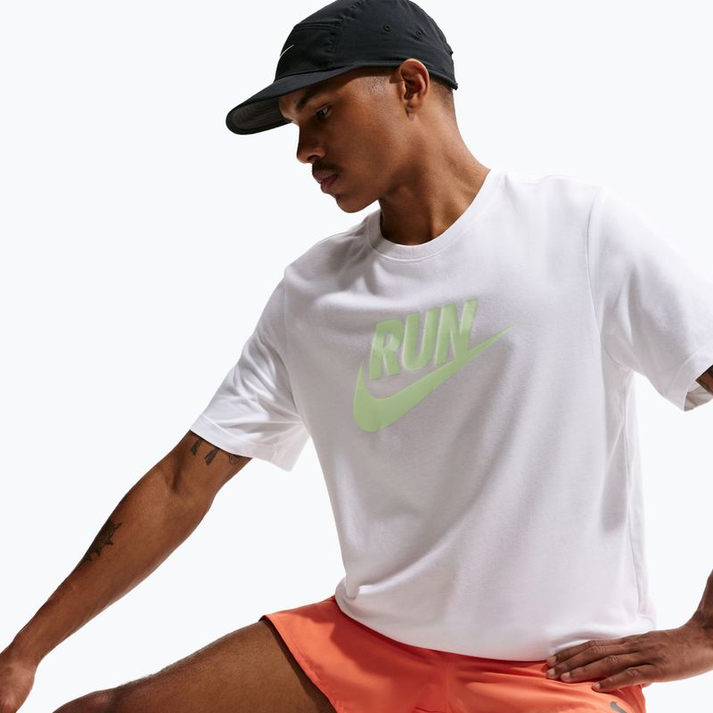 Футболка для бігу чоловіча Nike Dri-Fit Running white/barely volt 6