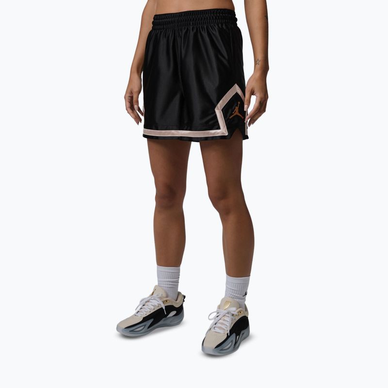 Жіночі баскетбольні шорти Jordan Sport Diamond 4" black/metallic gold