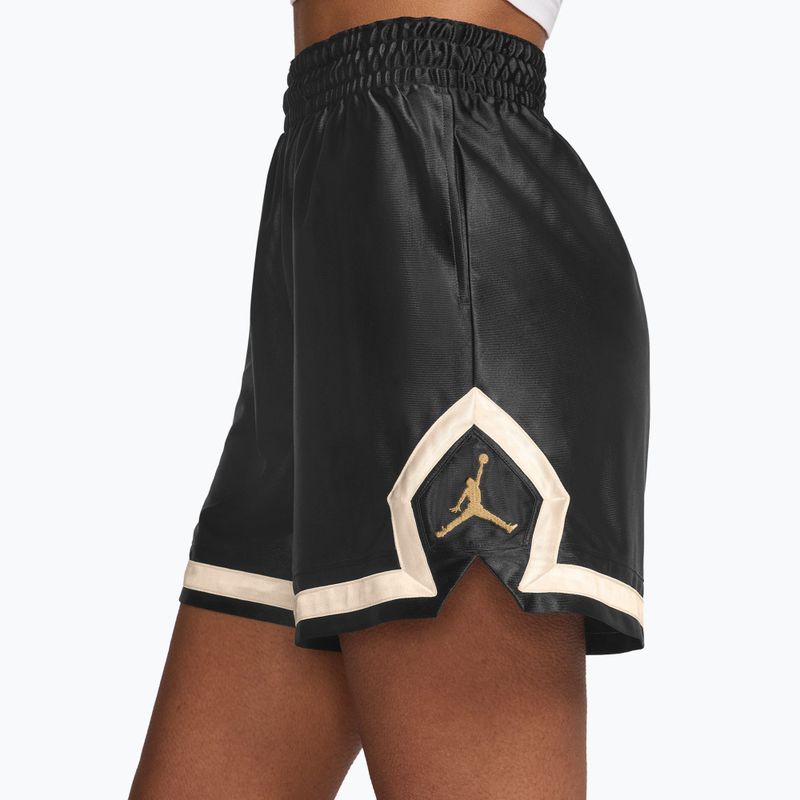 Жіночі баскетбольні шорти Jordan Sport Diamond 4" black/metallic gold 5