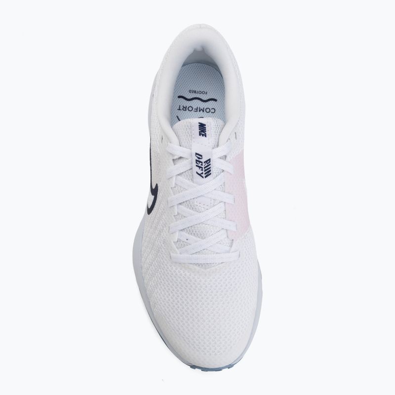 Кросівки для бігу жіночі Nike Run Defy white/football grey/work blue/blue void 5