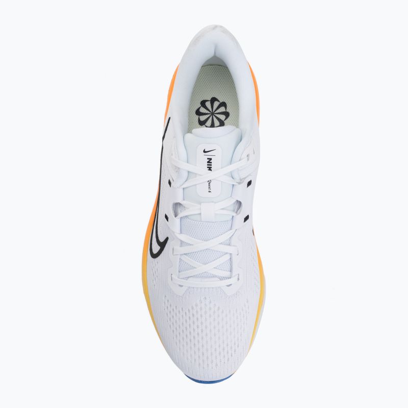 Кросівки для бігу чоловічі Nike Quest 6 white/blue crystal/total orange/off noir 5