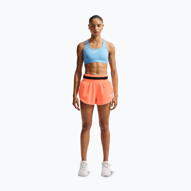 Шорти для бігу жіночі Nike Tempo Swoosh Dri-Fit Mid-Rise Brief-Lined orange pulse/white 2