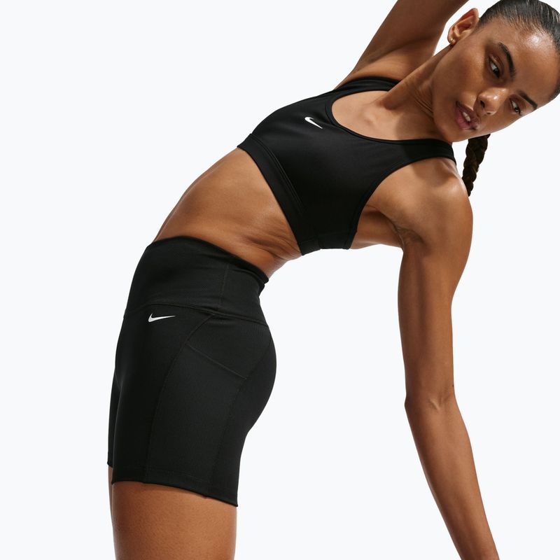 Шорти жіночі Nike One High Waisted Biker 5" black/black/white 5