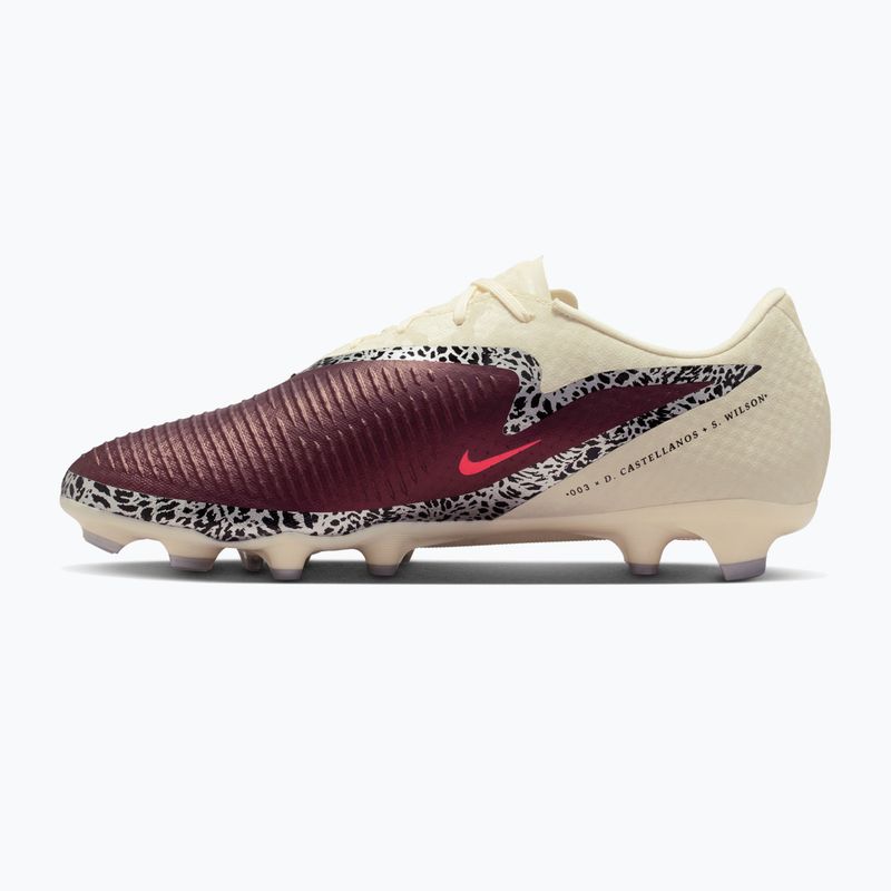 Кросівки футбольні чоловічі Nike United Phantom 6 Low Academy MG burgundy crush/fossil/university red 2
