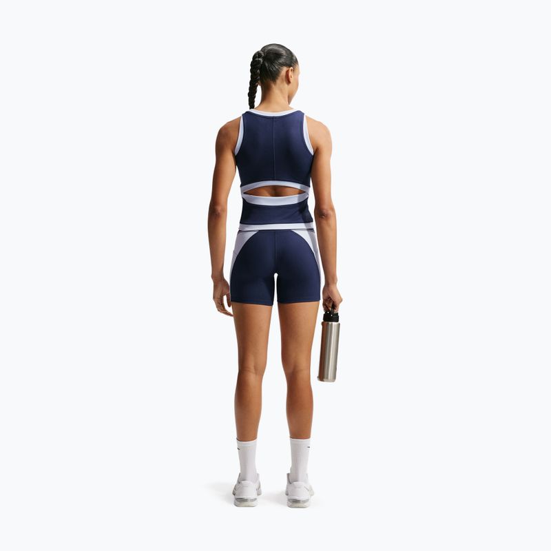 Шорти жіночі Nike One High Waisted Biker 5" midnight navy/hydrogen blue/white 3