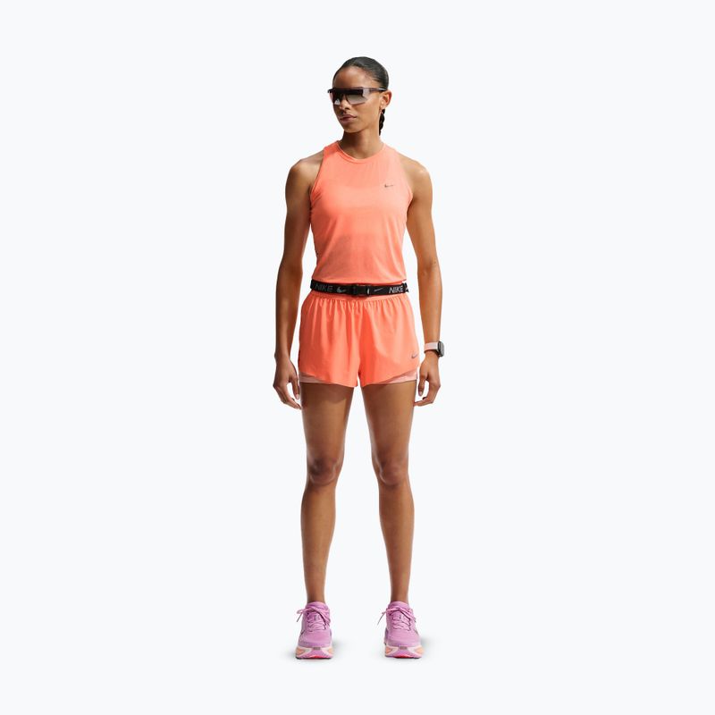Шорти для бігу жіночі Nike Swift Mid-Rise 2in1 orange pulse 2