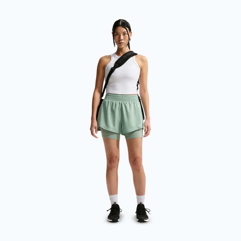 Шорти жіночі Nike One Dri-Fit High-Waisted 3" 2In1 steam/white 2