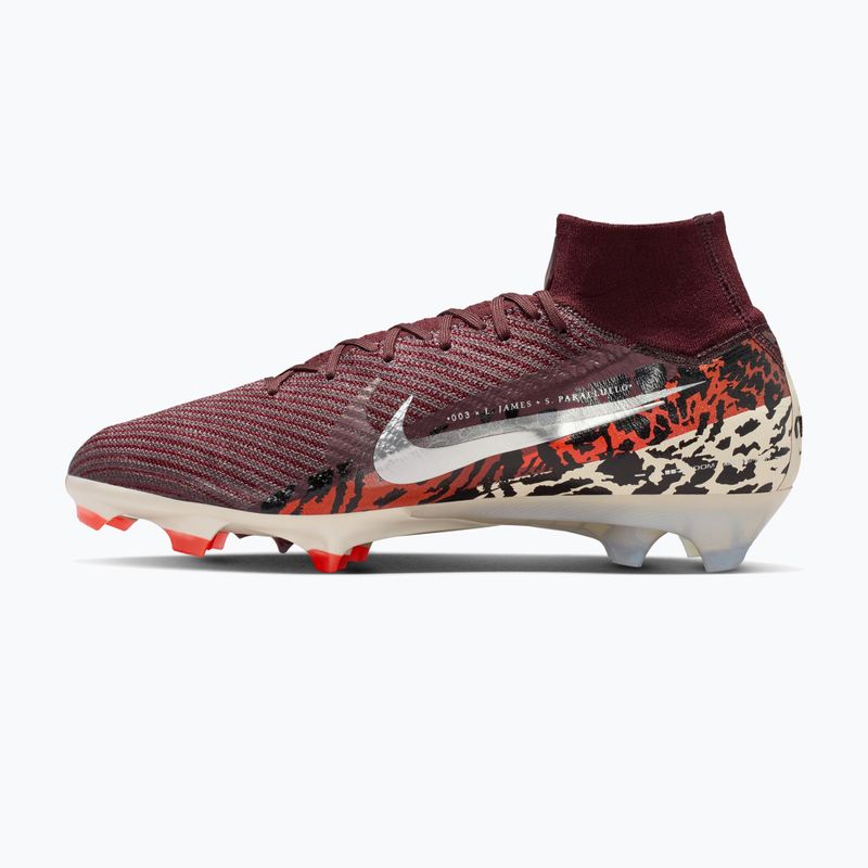 Кросівки футбольні чоловічі Nike United Superfly 10 Elite burgundy crush/university red/fossil/metal silver 2