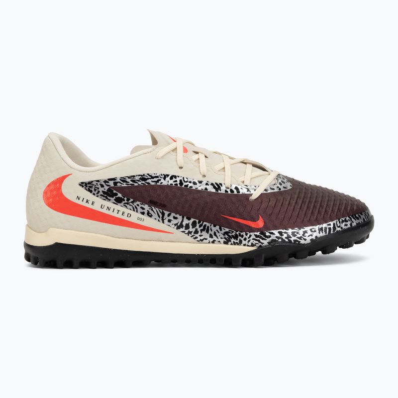 Кросівки футбольні чоловічі Nike United Phantom 6 Low Academy TF burgundy crush/fossil/university red 2