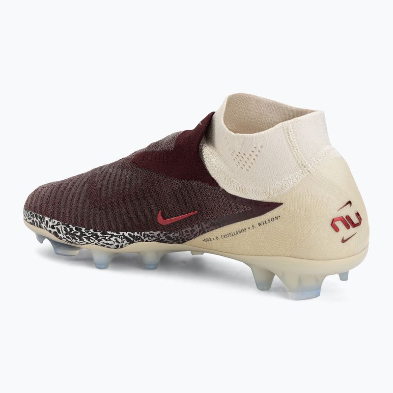 Кросівки футбольні чоловічі Nike United Phantom 6 High Elite FG burgundy crush/fossil/university red 3