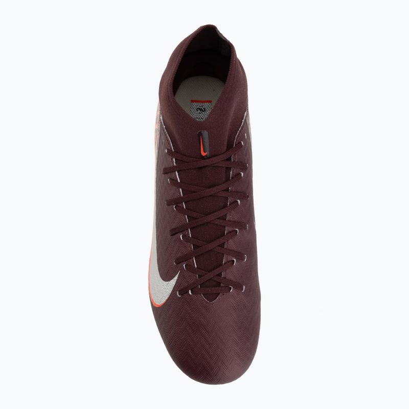 Кросівки футбольні чоловічі Nike United Mercurial Superfly 10 Academy MG burgundy crush/metallic silver 5