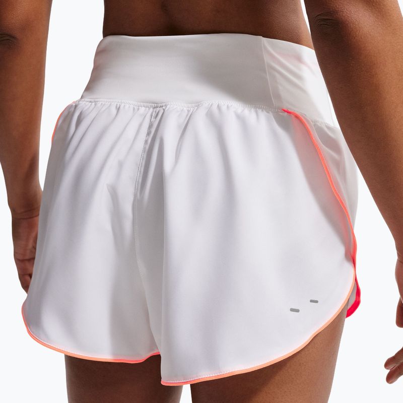 Шорти для бігу жіночі Nike Tempo Swoosh Dri-Fit Mid-Rise Brief-Lined white/orange pulse/black 4
