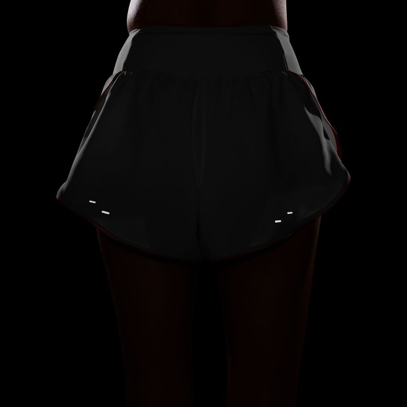 Шорти для бігу жіночі Nike Tempo Swoosh Dri-Fit Mid-Rise Brief-Lined white/orange pulse/black 7