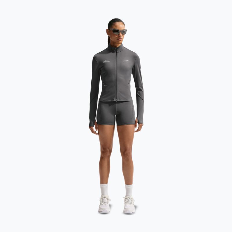 Кофта для бігу жіноча Nike Swift Dri-Fit Full Zip Mid-Layer medium ash 2