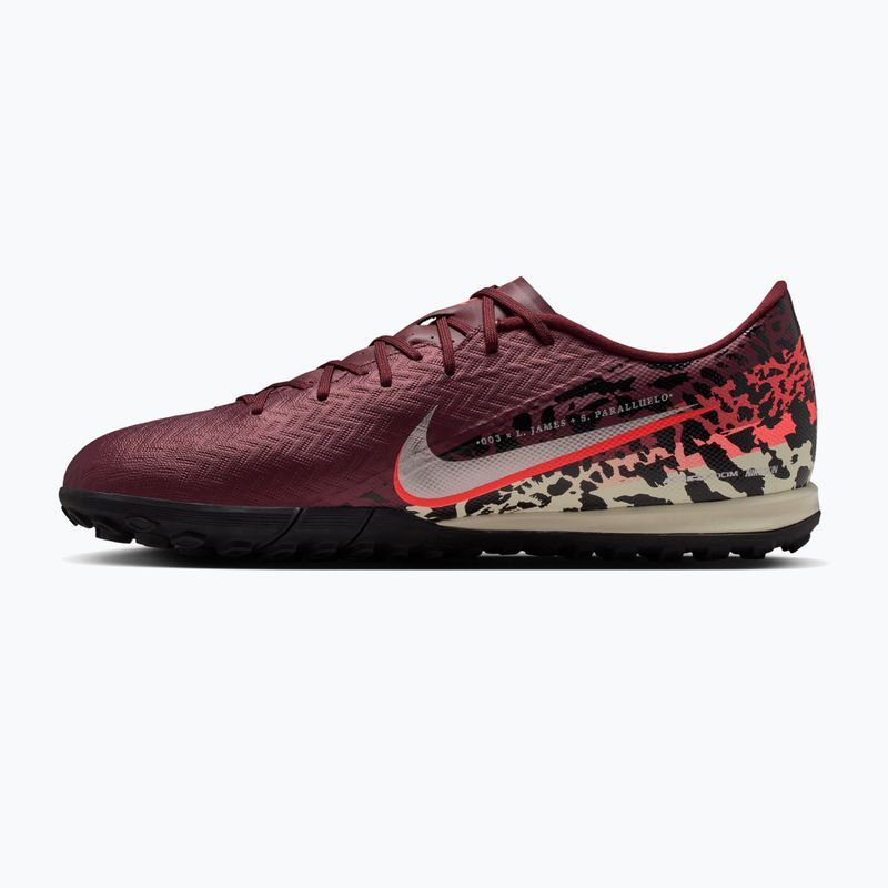 Кросівки футбольні чоловічі Nike United Mercurial Vapor 16 Academy TF burgundy crush/metallic silver 2