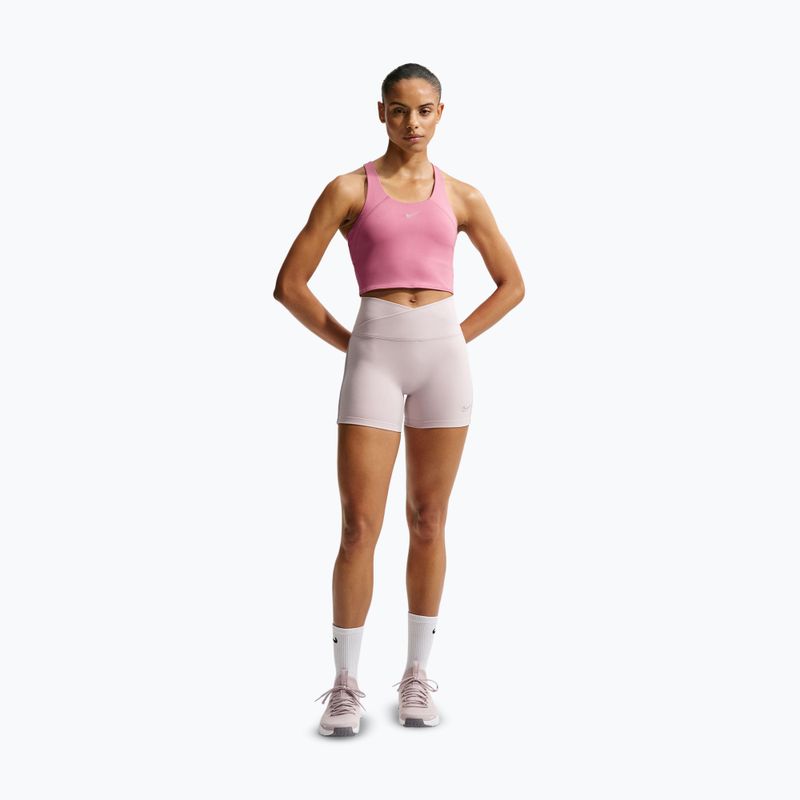 Футболка для бігу жіноча Nike Tempo Medium Support Cropped Sports Bra peony 2