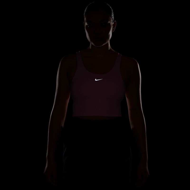 Футболка для бігу жіноча Nike Tempo Medium Support Cropped Sports Bra peony 6