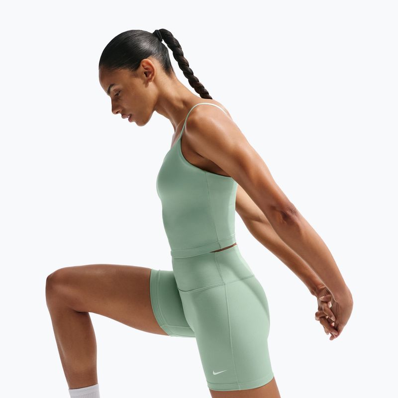 Шорти жіночі Nike One High-Waisted Biker 5" steam/white 4