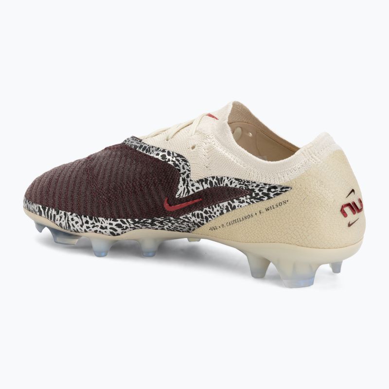 Кросівки футбольні чоловічі Nike United Phantom 6 Low Elite FG burgundy crush/fossil/university red 3