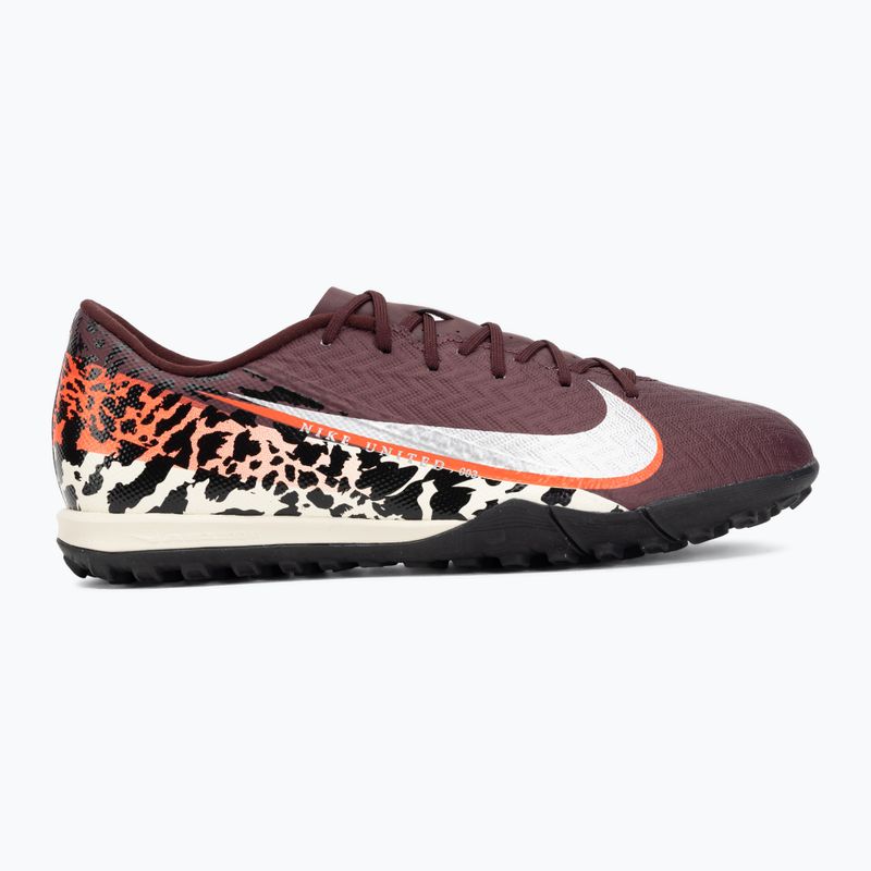 Кросівки футбольні чоловічі Nike United Mercurial Vapor 16 Academy TF burgundy crush/metallic silver 2