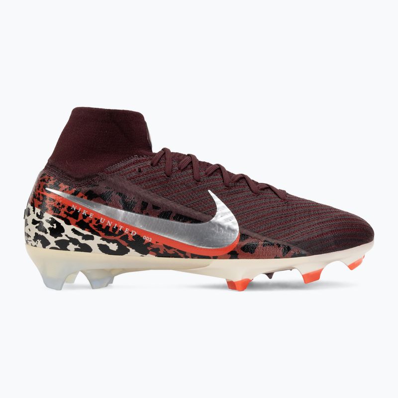 Кросівки футбольні чоловічі Nike United Superfly 10 Elite burgundy crush/university red/fossil/metal silver 2