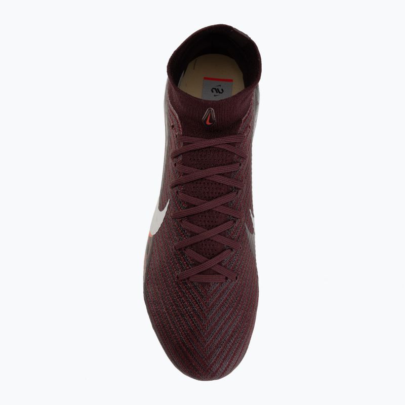 Кросівки футбольні чоловічі Nike United Superfly 10 Elite burgundy crush/university red/fossil/metal silver 5