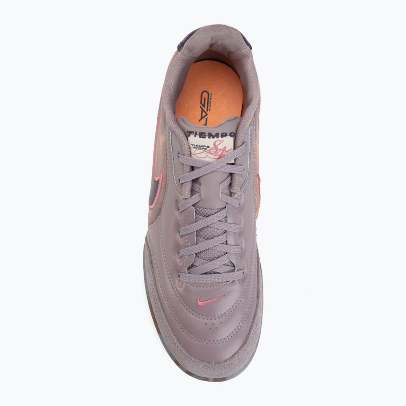 Кросівки футбольні чоловічі Nike Tiempo Streetgato PRM IC light violet ore/gum dark brown/peony 5